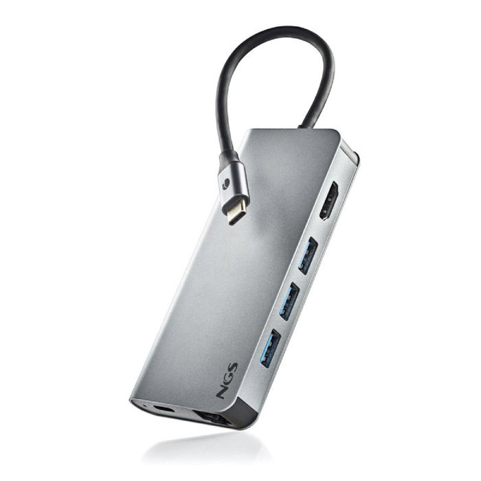 Ngs WonderDock8 Docking Station USB-C con 3x USB-A, USB-C, DP, HDMI, RJ45 y Lector SD